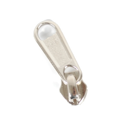 Slider YKK RCF 8mm, long tab, nickel